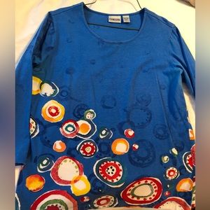 Chicos 3/4 sleeve cotton top